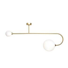 ΜΟΝΤΈΡΝΑ ΦΩΤΙΣΤΙΚΆ ΜΊΝΙΜΑΛ > ΟΡΟΦΉΣ >  CEILING 2-LIGHT 01347-20 METAL 2XG9, LED W100 H50 CM HEIGHT: 50 CM LENGTH: 100 CM BALL DIAMETER: 10 & 20 CM - ΟΡΟΦΉΣ ΦΩΤΙΣΤΙΚΆ 