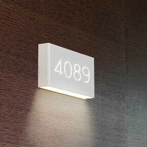 WALL LIGHT WHITE LACQUERING HOTEL NUMBERS