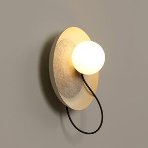 WALL LIGHT 24 CM DIAMETER G9 LED 1X 4,8W TEXTURED MINK LACQUER