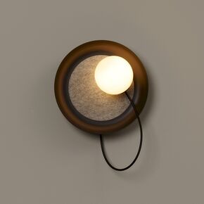 WALL LIGHT 24 CM DIAMETER G9 LED 1X 4,8W TEXTURED ANTHRACITE GREY LACQUER
