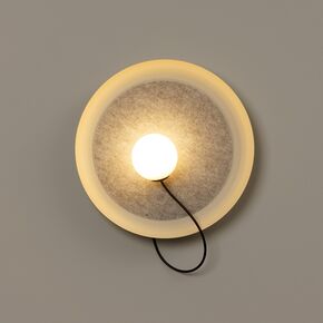 WALL LIGHT 38 CM DIAMETER G9 LED 1X 4,8W TEXTURED MINK LACQUER