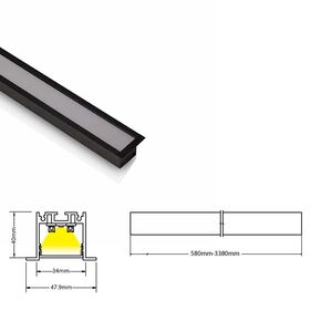 RECESSED PROFILE 34MM 114CM DIMMABLE DALI ZAMPELIS LIGHTS 34114D