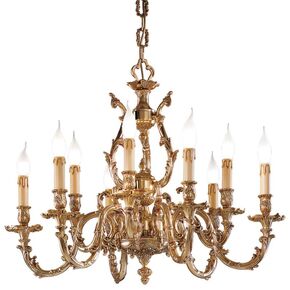 FRENCH GOLD CHANDELIER  W:750MM   H:540MM  12XE14  220V  MAX:42W