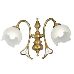 ΚΛΑΣΙΚΆ ΦΩΤΙΣΤΙΚΆ < ΙΤΑΛΙΚΆ POSSONI >   POLISH BRASS FINISH WALL LIGHT WITH GLASS FINISH  007    1XMAX28W E14 - ΚΡΕΜΑΣΤΆ ΦΩΤΙΣΤΙΚΆ