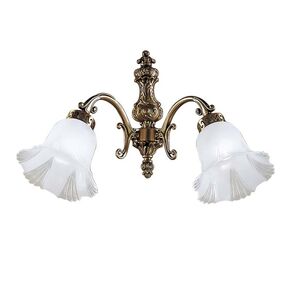ΚΛΑΣΙΚΆ ΦΩΤΙΣΤΙΚΆ < ΙΤΑΛΙΚΆ POSSONI >   ANTIQUE BRASS FINISH WALL LIGHT WITH GLASS FINISH  008    1XMAX28W E14 - ΚΡΕΜΑΣΤΆ ΦΩΤΙΣΤΙΚΆ