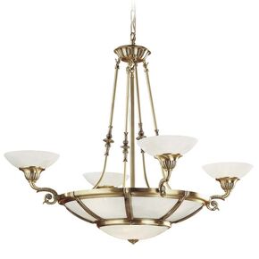 CLASSIC LIGHTING < ITALIAN POSSONI > CEILING PENDANTS > CHANDELIER WITH ALABASTER - ΚΡΕΜΑΣΤΆ ΦΩΤΙΣΤΙΚΆ