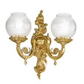 ΚΛΑΣΙΚΆ ΦΩΤΙΣΤΙΚΆ < ΙΤΑΛΙΚΆ POSSONI >   SATIN FRENCH GOLD FINISH WALL LIGHT WITH GLASS FINISH  041    1XMAX42W E14 - ΤΟΊΧΟΥ ΦΩΤΙΣΤΙΚΆ 