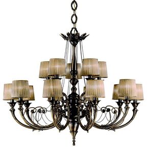 CLASSIC LIGHTING < ITALIAN POSSONI > CEILING PENDANTS > ANTIQUE BRASS FINISH CHANDELIER - ΚΡΕΜΑΣΤΆ ΦΩΤΙΣΤΙΚΆ