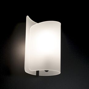 MODERN MINIMAL LAMPS < ITALIAN SELENE> TABLE LAMPS > TABLE LAMP WITH THE SPECIAL SHAPE OF PAPYRUS, MURANO SATIN. - TABLE LAMPS