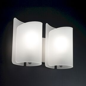 MODERN LIGHTING < ITALIAN SELENE > WALL SCONCES > WALL SCONCE LIGHTING IN THE SPECIAL SHAPE OF PAPYRUS, MURANO SATIN, - WALL LIGHTS