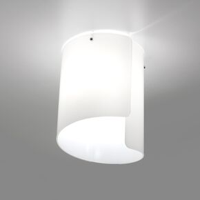 MODERN MINIMAL LAMPS < ITALIAN SELENE > CEILING LAMPS > CEILING LAMP WITH THE SPECIAL PAPYRUS SHAPE, MURANO SATIN. - CEILING LIGHTS