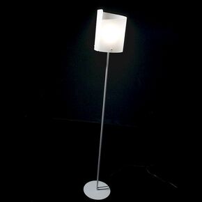 MODERN LAMPS < ITALIAN SELENE> FLOOR LAMPS > FLOOR LAMP WITH THE SPECIAL SHAPE OF PAPYRUS, MURANO SATIN. - FLOOR LAMPS