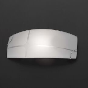 MODERN LIGHTING < ITALIAN SELENE > WALL SCONCES > APPLIQUE 36X16 DECORO PLATINO LUCIDO - WALL LIGHTS