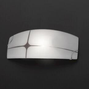 MODERN LIGHTING < ITALIAN SELENE > WALL SCONCES > APPLIQUE 36X16 DECORO PLATINO LUCIDO - WALL LIGHTS