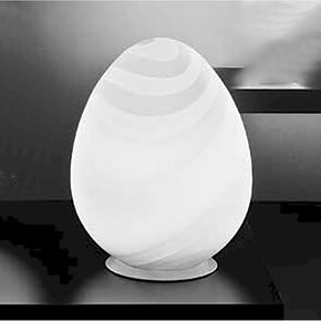 MODERN MINIMAL LAMPS < ITALIAN SELENE> TABLE LAMPS > LAMPADA TAVOLO VETRO BIANCO SENZA DECORO - TABLE LAMPS