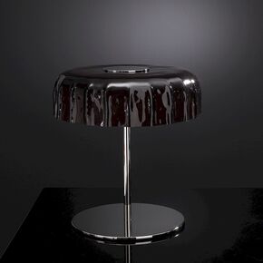 MODERN MINIMAL LAMPS < ITALIAN SELENE> TABLE LAMPS > LAMPADA TAVOLO VETRO NERO - TABLE LAMPS