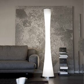 MODERN MINIMAL LAMPS < ITALIAN SELENE> FLOOR LAMPS > LAMPADA STELO VETRO AMBRA/NERO - FLOOR LAMPS