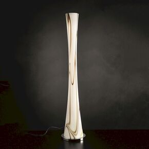 MODERN MINIMAL LAMPS < ITALIAN SELENE> FLOOR LAMPS > LAMPADA STELO VETRO AMBRA/NERO - FLOOR LAMPS