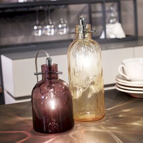 MODERN MINIMAL LIGHTING < ITALIAN SELENE> TABLE LAMPS > TABLE LAMPS BLOWN GLASS BOTTLES OF VARIOUS COLORS AND SIZES THAT PRODUCE A BEAUTIFUL LIGHT 1XG9 11 - TABLE LAMPS
