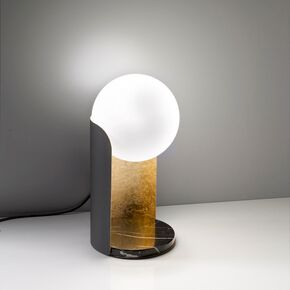 MODERN MINIMAL LAMPS < ITALIAN SELENE> TABLE LAMPS > LAMPADA TAVOLO NERO/ORO - TABLE LAMPS