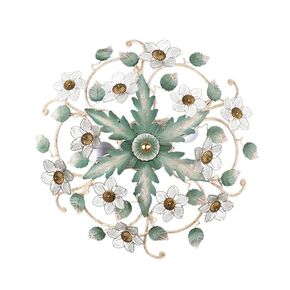 F2-1160-3 > CLOSE TO CEILING SALVIA WITH MURANO GLASS FLOWERS