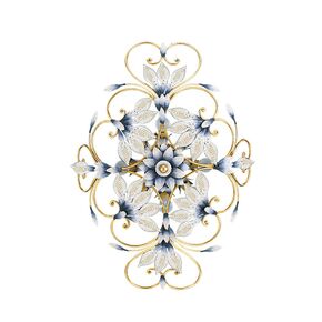 F2-1175-8 > CLOSE TO CEILING GOLD WITH PATINA AND LAVANDA WITH MURANO GLASS
