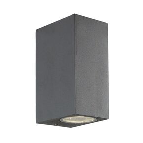 2/LIGHTS WALL LAMP DARK GRAY SQUARE H:150 TILOS - WALL LIGHTS