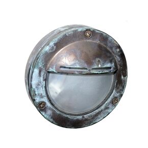 WATERPROOF SCONCES MADE OF BRONZE ROUND OUTDOOR CANOPY IN BROWN SHADE