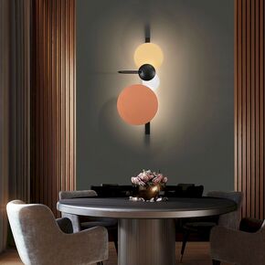 WALL LAMP 3.DISKS HEIGHT 85 CM METAL 1XG9 LED AND LED 3000K, 700 LM DISKS DIAMETER 15, 25 AND 35 CM