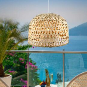 PENDANT LIGHT DIAMETER 52 CM HEIGHT 37 CM BAMBOO E27, LED - RATTAN - BAMBOO