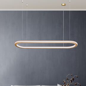 PENDANT LIGHT.OVAL LIGHTING IN AND OUT 80W LED, 3000K 6400 LM ALUMINIUM