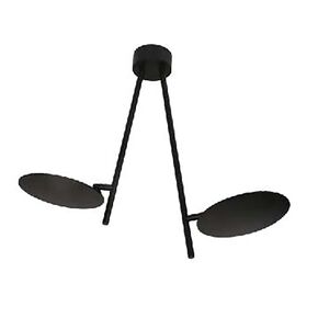 MODERN CEILING LAMPS > CEILING 2 LIGHT - BLACK HEIGHT 42 CM WIDTH 58 CM ALUMINUM AND ACRYLIC 2X9W LED 3000K, 1800 LM - PENDANT LIGHTS