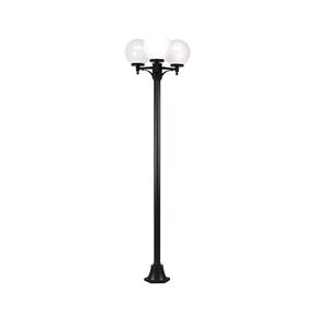 ALUMINUM LANTERNS > TRIFOTI ALUMINUM COLUMN HEAD 9006-2330_324-200 BLACK WITH BALL Φ30 - FLOOR LIGHTS