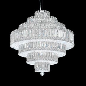SCHONBEK ΚΛΑΣΣΙΚΆ ΦΩΤΙΣΤΙΚΆ ΚΡΕΜΑΣΤΆ PLAZA 25 LIGHT 220V PENDANT IN STAINLESS STEEL WITH CLEAR CRYSTALS FROM SWAROVSKI®