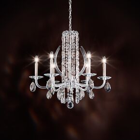 CLASSIC CRYSTAL LIGHTING SCHONBEK > CHANDELIERS > SARELLA 6 LIGHT 220V CHANDELIER IN ANTIQUE SILVER WITH CRYSTAL CRYSTALS FROM SWAROVSKI® - PENDANT LIGHTS