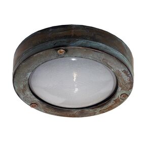 WATERTIGHT SCONCES ROUND BRONZE OUTDOOR WITH ARTIFICIAL AGING