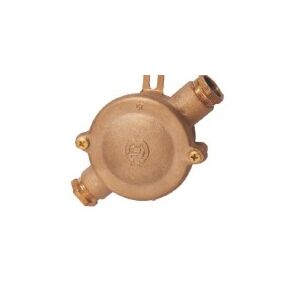 BRASS WATERPROOF LIGHTS > BOX > JUNCTION BOX 2 DIODES NATURAL BRASS - SWITCHES & SOCKETS