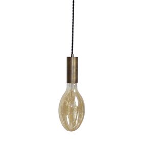 TRADITIONAL HAND-MADE LAMPS DITS > HANGING SINGLE-LIGHT DOI PIPE E27 HANDMADE FROM BRONZE. - ΚΡΕΜΑΣΤΆ ΦΩΤΙΣΤΙΚΆ