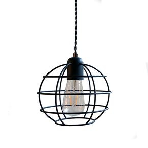 TRADITIONAL HANDMADE LAMPS DITS > HANGING MONOLIGHT MADE OF BALL WIRE. - ΚΡΕΜΑΣΤΆ ΦΩΤΙΣΤΙΚΆ