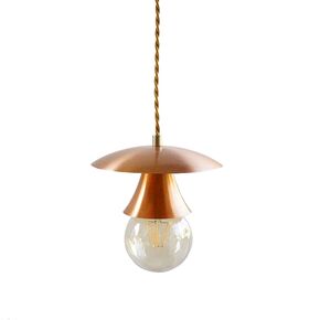 TRADITIONAL HANDMADE LAMPS DITS > HANGING MONOLIGHT SHADE WITH CONE E27 COPPER. - ΚΡΕΜΑΣΤΆ ΦΩΤΙΣΤΙΚΆ