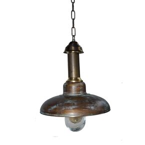 DITS TRADITIONAL HANDMADE LAMPS > D20CM HANDMADE BRONZE HANGING LAMP WITH ARTIFICIAL AGING. - PENDANT LIGHTS