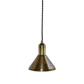 DITS TRADITIONAL HANDMADE LAMPS > HANGING MONOLIGHT MADE OF BRONZE CONE DIAMETER 16. - PENDANT LIGHTS