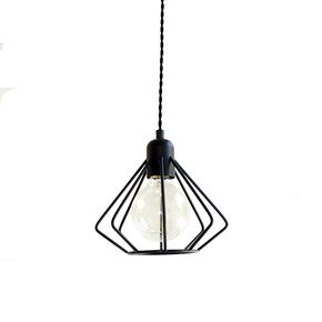 TRADITIONAL HAND-MADE LAMPS DITS > HANGING MONOLIGHT MADE OF WIRE IN THE SHAPE OF A CONE. - ΚΡΕΜΑΣΤΆ ΦΩΤΙΣΤΙΚΆ