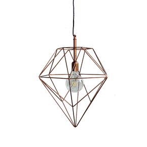 TRADITIONAL HANDMADE LAMPS DITS > HANGING MONOLIGHT MADE OF WIRE IN THE SHAPE OF A DIAMOND. - ΚΡΕΜΑΣΤΆ ΦΩΤΙΣΤΙΚΆ