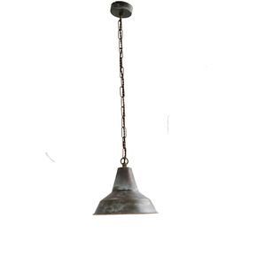 DITS TRADITIONAL HANDCRAFTED LIGHTING > HANGING SINGLE LIGHT CONE WITH ARTIFICIAL AGING, HANDCRAFTED FROM CONE BRONZE. - PENDANT LIGHTS