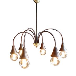 TRADITIONAL HANDMADE LAMPS DITS > HANGING HANDMADE BRONZE CEILING LAMP IN SHADE OF BRONZE BAHIO UMBRELLAS. - ΚΡΕΜΑΣΤΆ ΦΩΤΙΣΤΙΚΆ