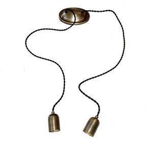 TRADITIONAL HANDMADE LAMPS DITS > PENDANT HANDMADE BRONZE PENDANT LAMP IN BRONZE SHADE. - ΚΡΕΜΑΣΤΆ ΦΩΤΙΣΤΙΚΆ