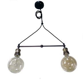 TRADITIONAL HANDMADE LAMPS DITS > VINTAGE HANGING LAMP WITH METAL SHADES. - PENDANTS