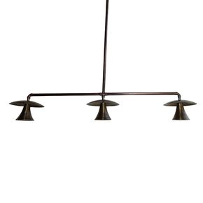 TRADITIONAL HANDMADE LAMPS DITS > PENDANT RAIL HANDMADE LAMP WITH COPPER PIPE AND BRASS. - ΚΡΕΜΑΣΤΆ ΦΩΤΙΣΤΙΚΆ