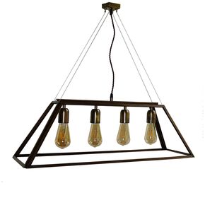 TRADITIONAL HANDMADE LAMPS DITS > HANGING HANDMADE BRASS BOAT LAMP 80X20 CM. - ΚΡΕΜΑΣΤΆ ΦΩΤΙΣΤΙΚΆ